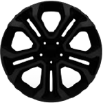 Llantas de aleación en negro brillante de 45cm (18”)